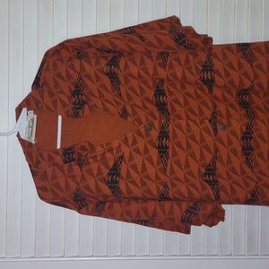 Dezigns By Kamohoalii orange shirt dress